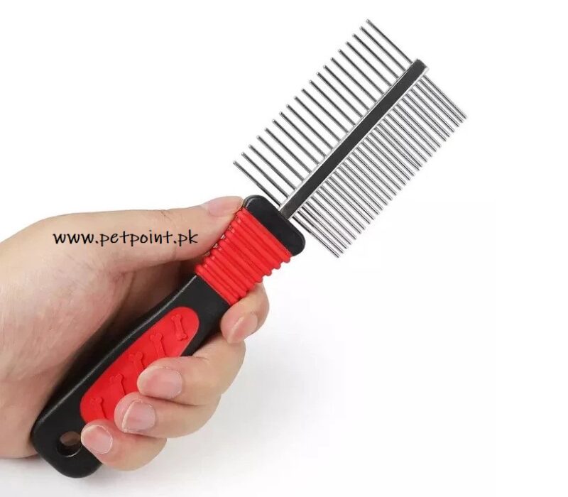 DOUBLE-SIDED-COMB-STAINLESS-STEEL-FOR-CATS-DOGS-www.petpoint.pk