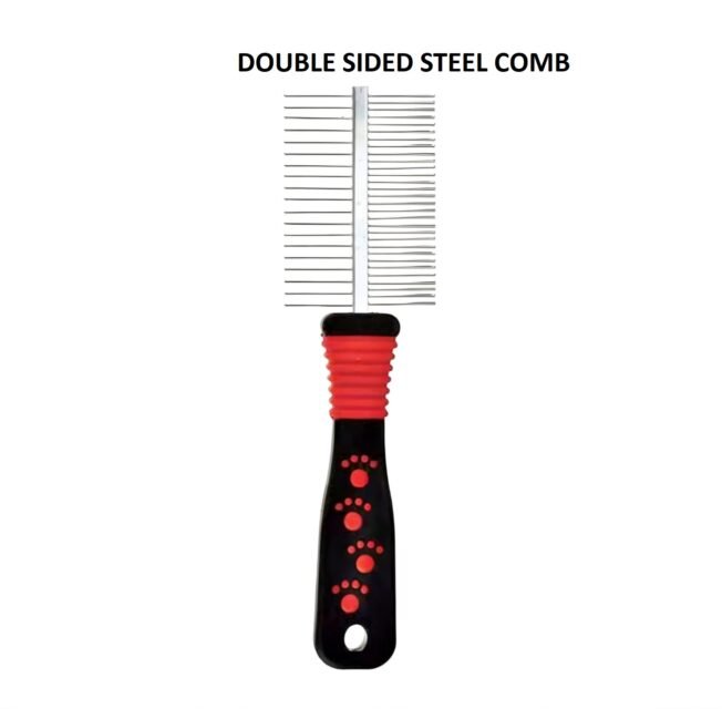 DOUBLE SIDED STAINLESS STEEL COMB FOR CATS & DOGS – PetPoint.PK