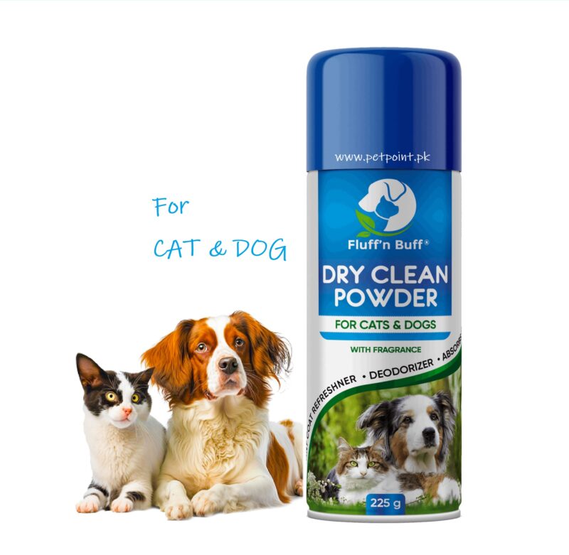 Fluff-n-Buff-Dry-Clean-Powder for dog and cat www.petpoint.pk